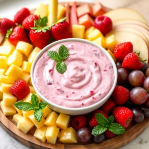 raspberry lemon fruit dip